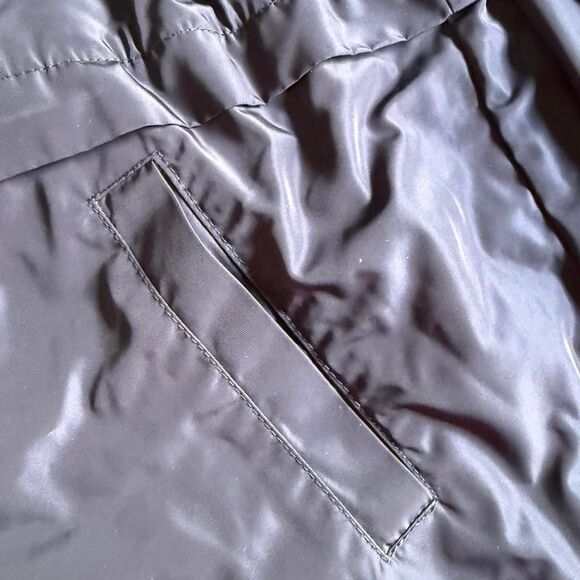 ommy Hilfiger Women's XL Navy Blue Windbreaker Jacket Full Zip Striped Cuffs - Picture 5 of 7